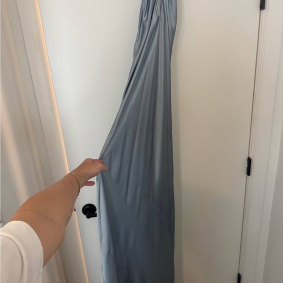 Show Me Your MuMu Sky Blue Cross-Halter Maxi Dress - Picture 4 of 5